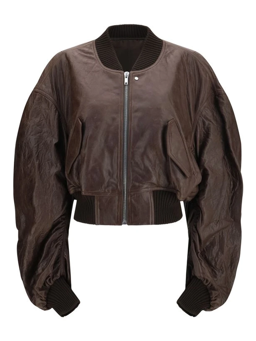 Brown Calf Leather Bos Taurus Bomber