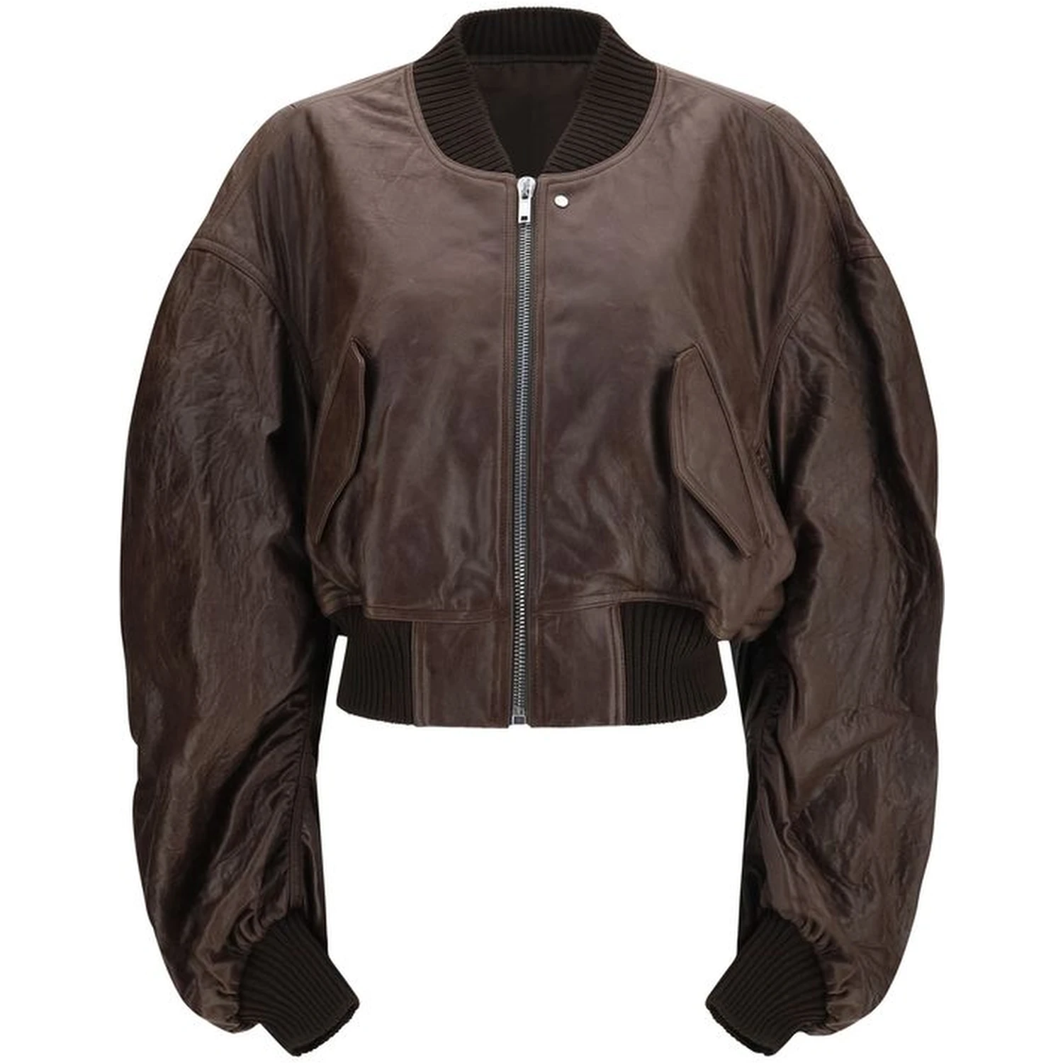 Brown Calf Leather Bos Taurus Bomber