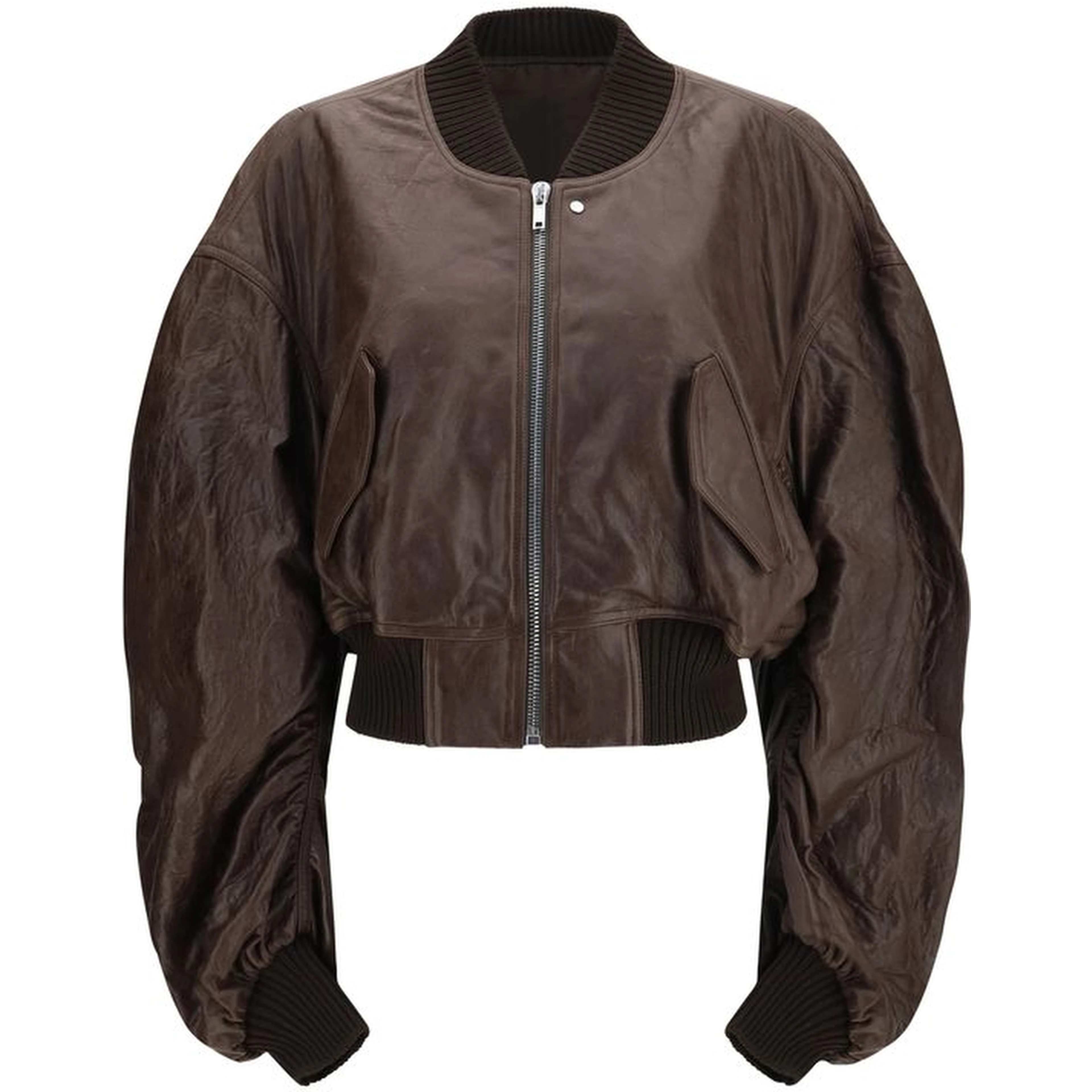Brown Calf Leather Bos Taurus Bomber
