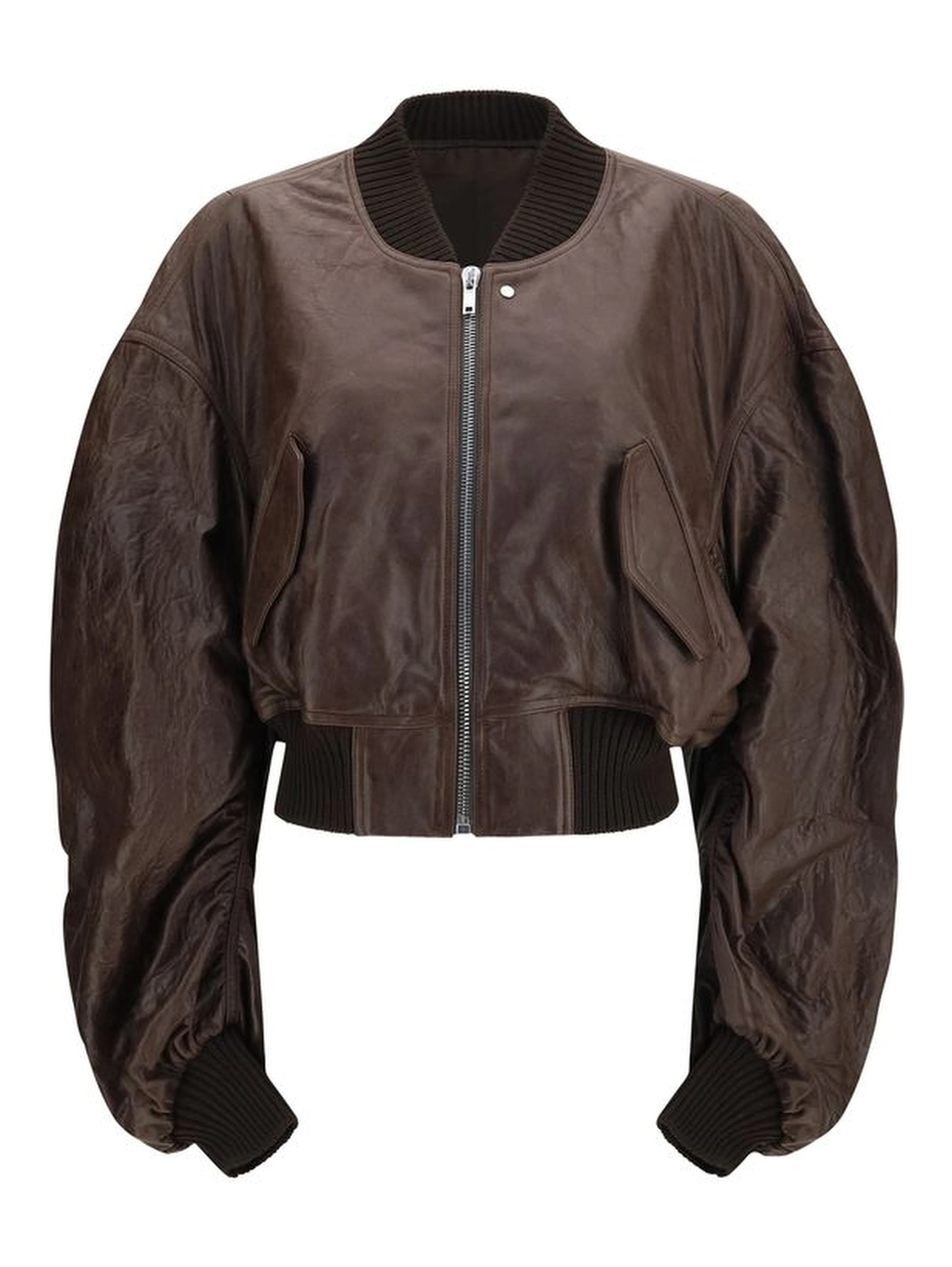 Brown Calf Leather Bos Taurus Bomber