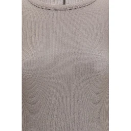Gray Viscose Long Sleeve T-Shirt