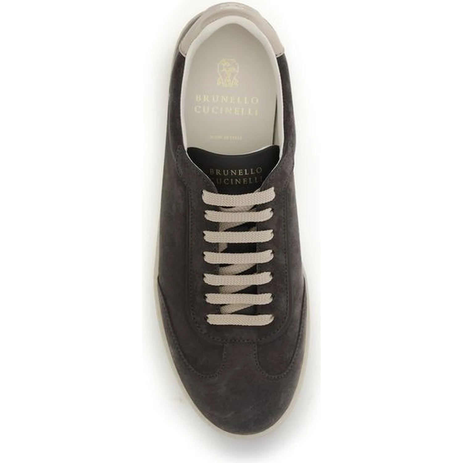Gray Calf Leather Bos Taurus Low Top Sneakers