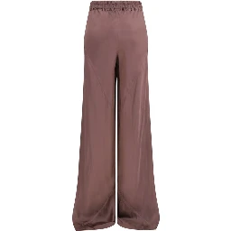 Brown Silk Casual Pants