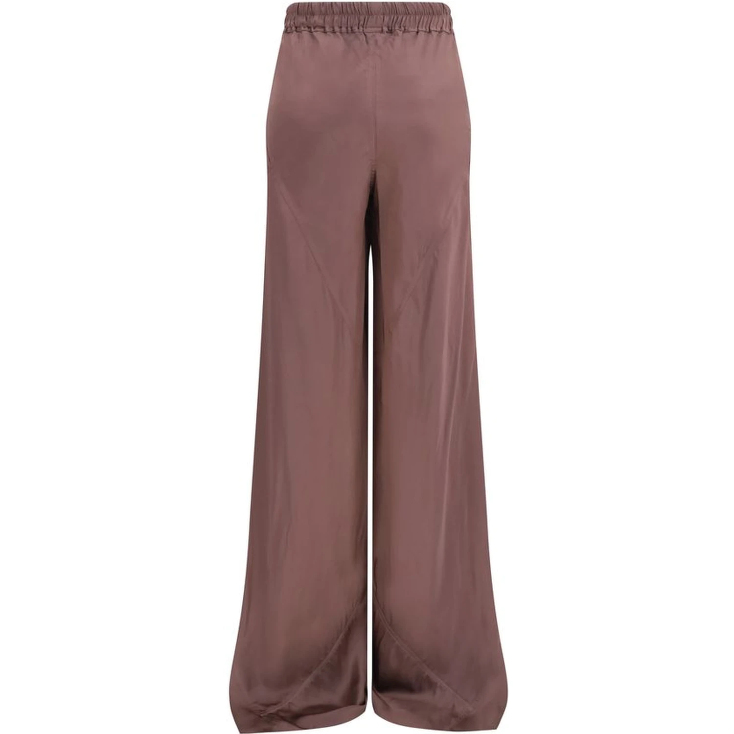Brown Silk Casual Pants