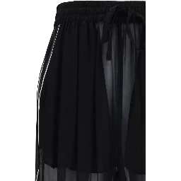 Black Silk Casual Pants