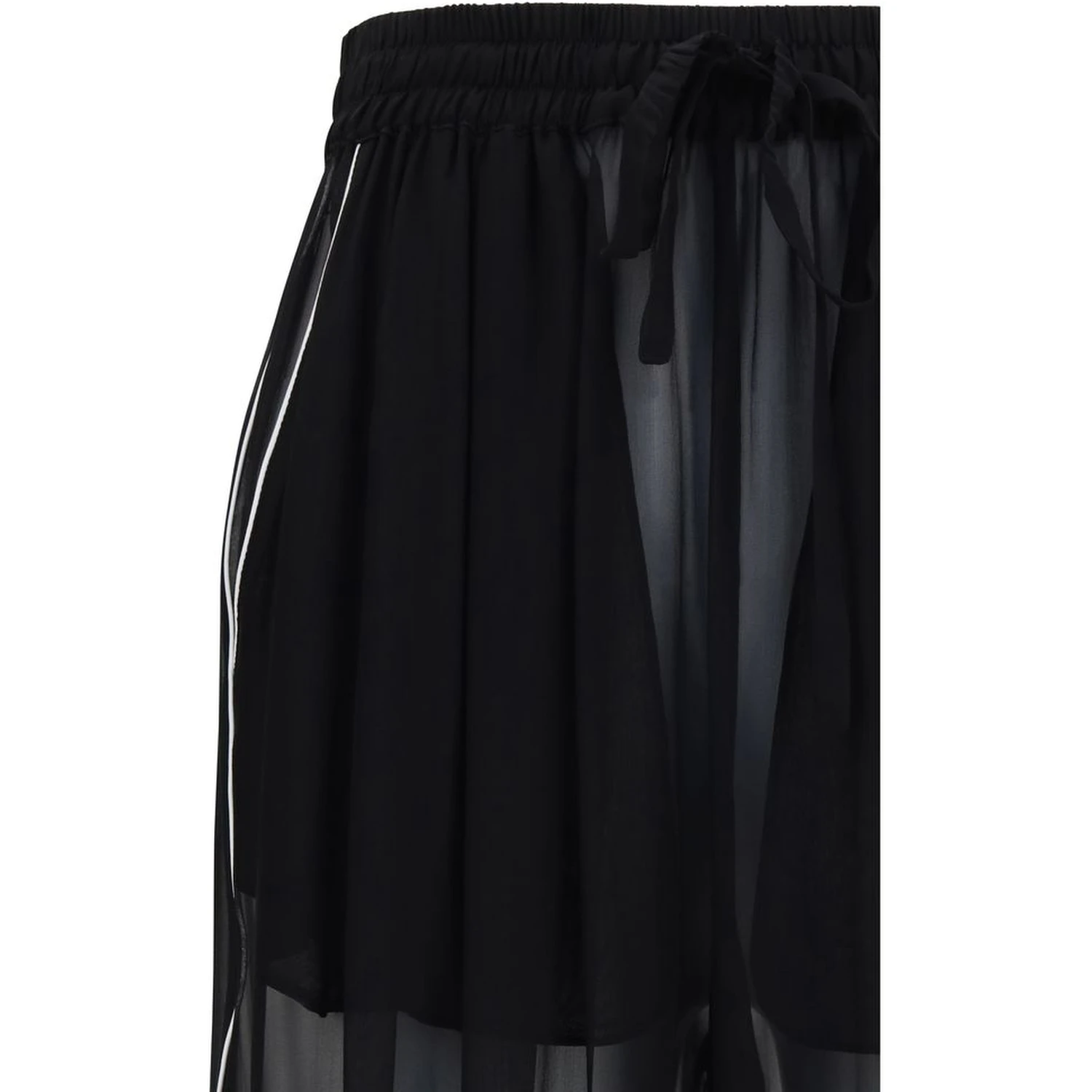 Black Silk Casual Pants