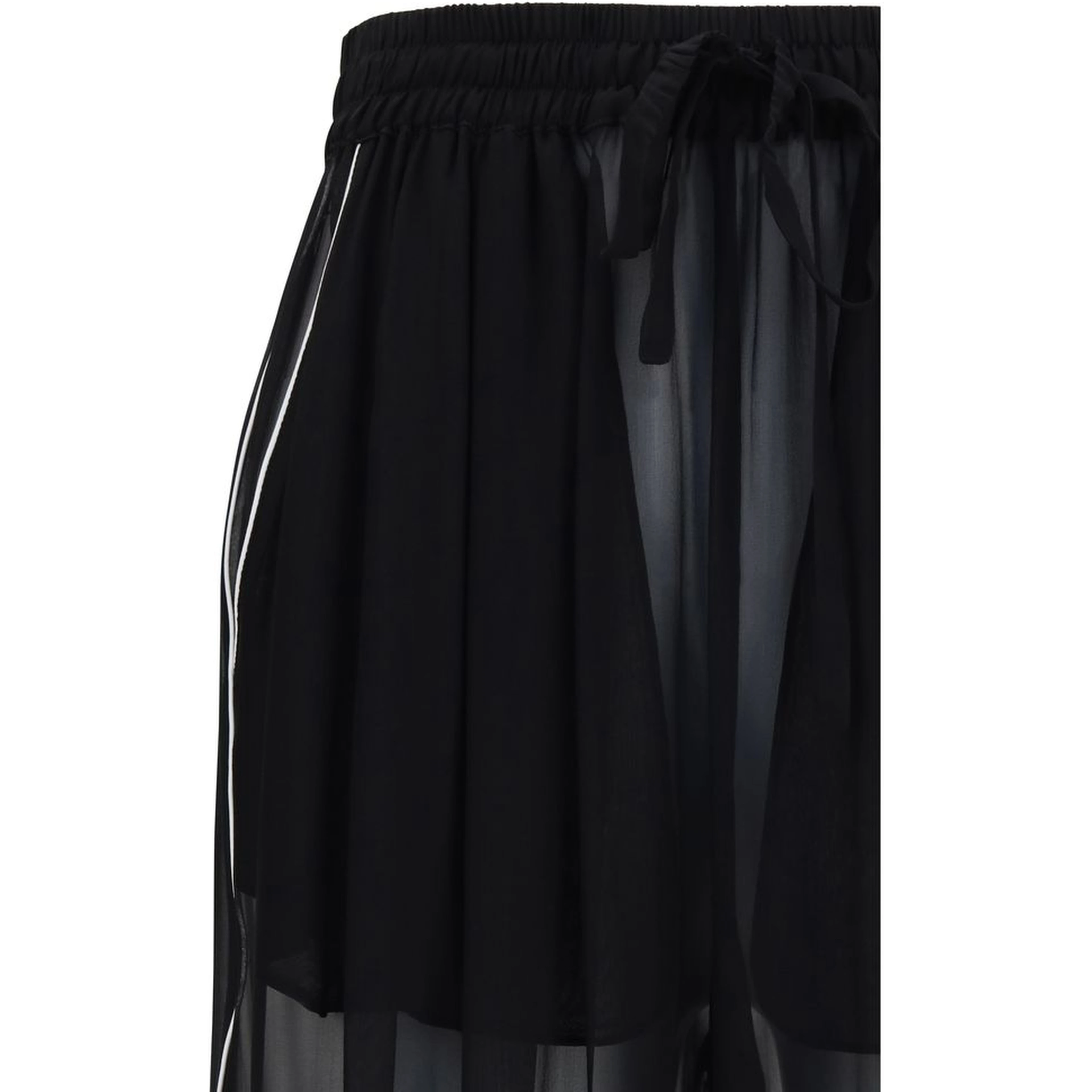 Black Silk Casual Pants