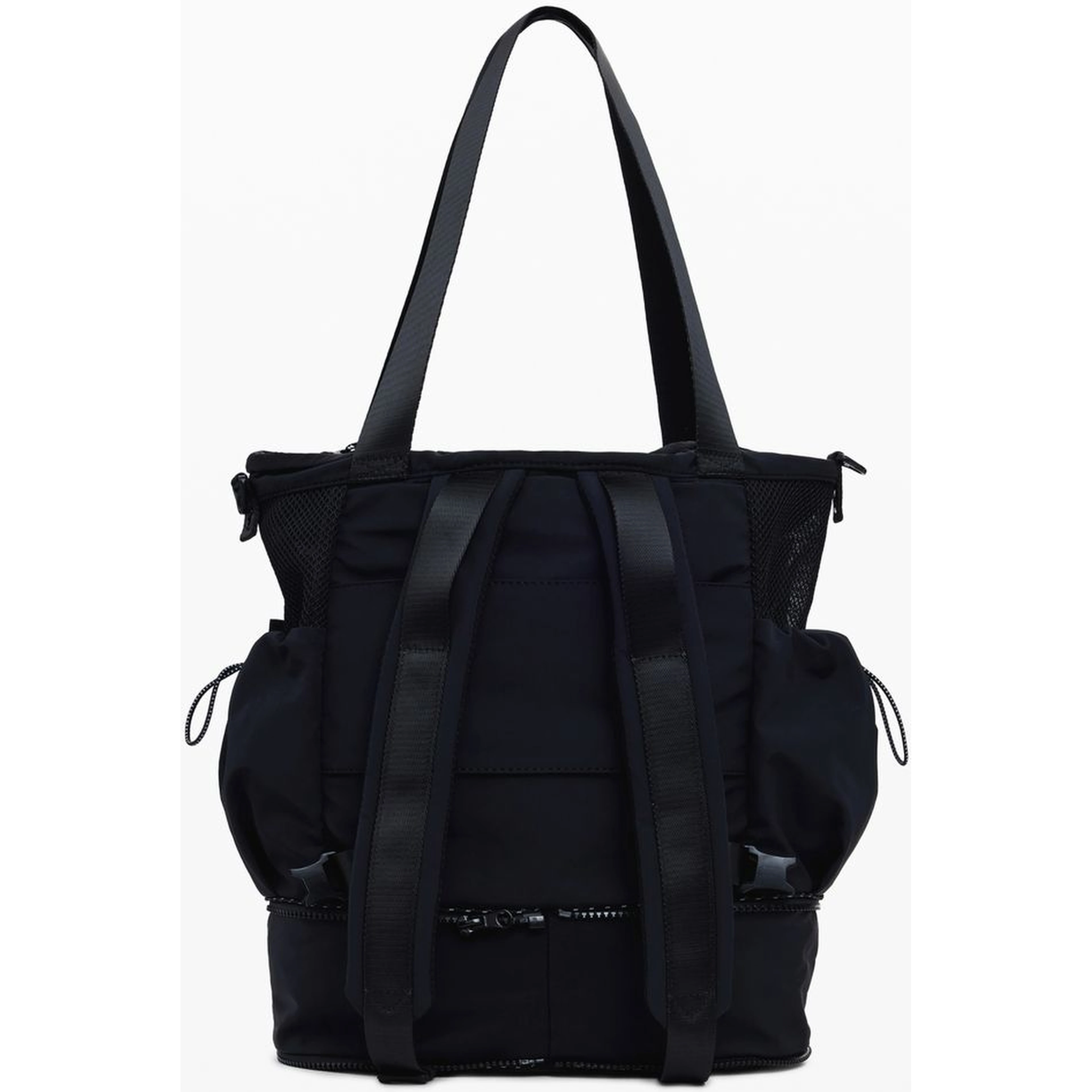 Black Polyester Women's Convertible Bag