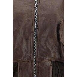 Brown Calf Leather Bos Taurus Bomber