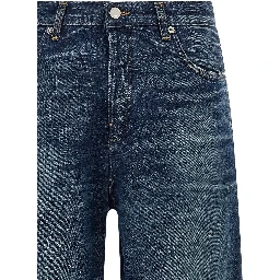 Blue Cotton Jeans Denim