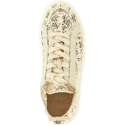 Beige Polyamide Low Top Sneakers