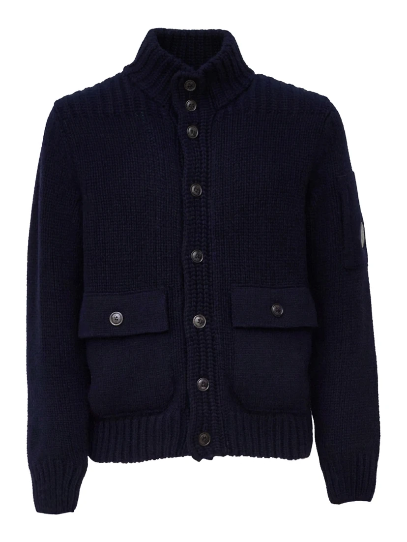 Lambswool Grs Button Lens Sweater