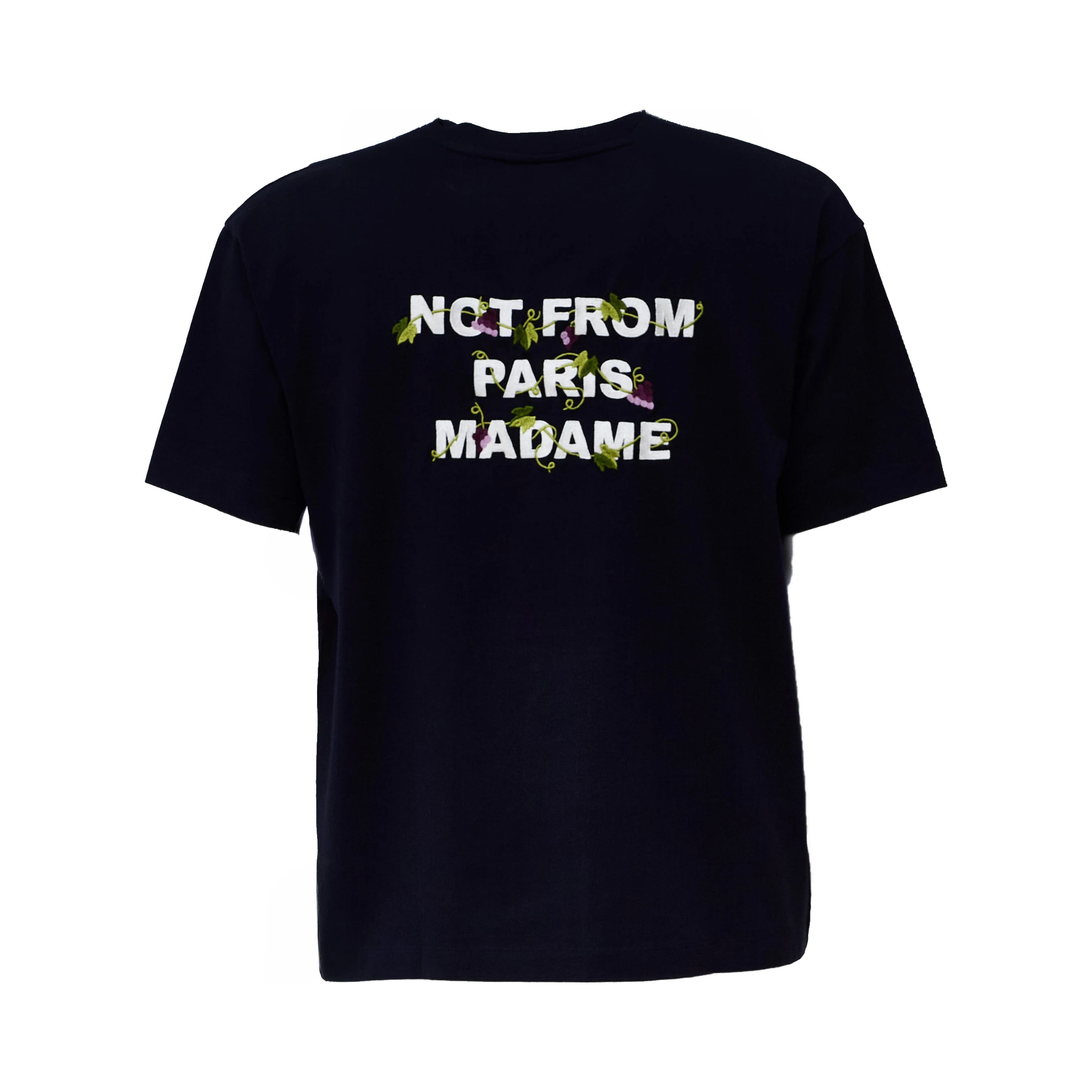 Vine Embroidered Slogan T-shirt