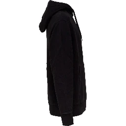 Brushed And Emerized Diagonal Fleece Hooded Logo Sweatshirt