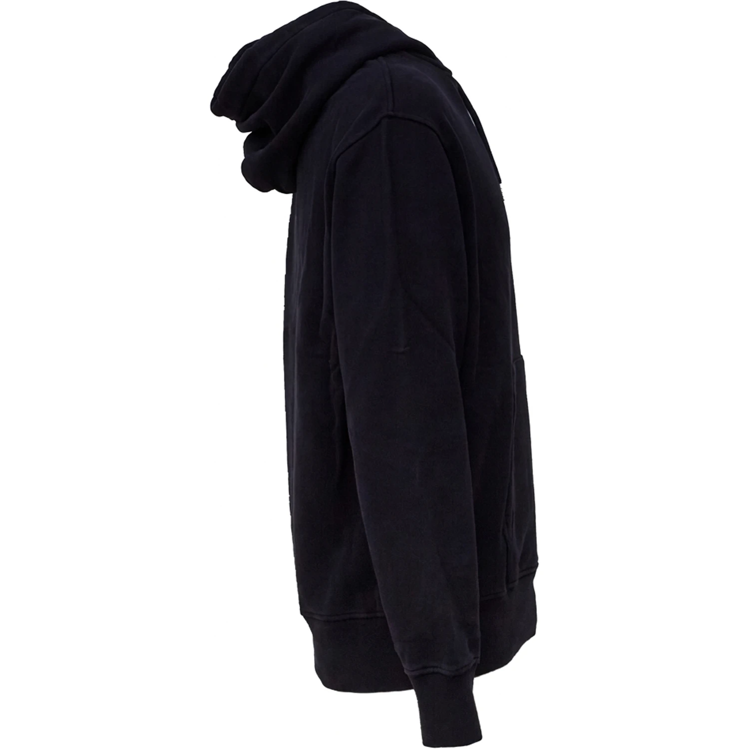 Brushed And Emerized Diagonal Fleece Hooded Logo Sweatshirt