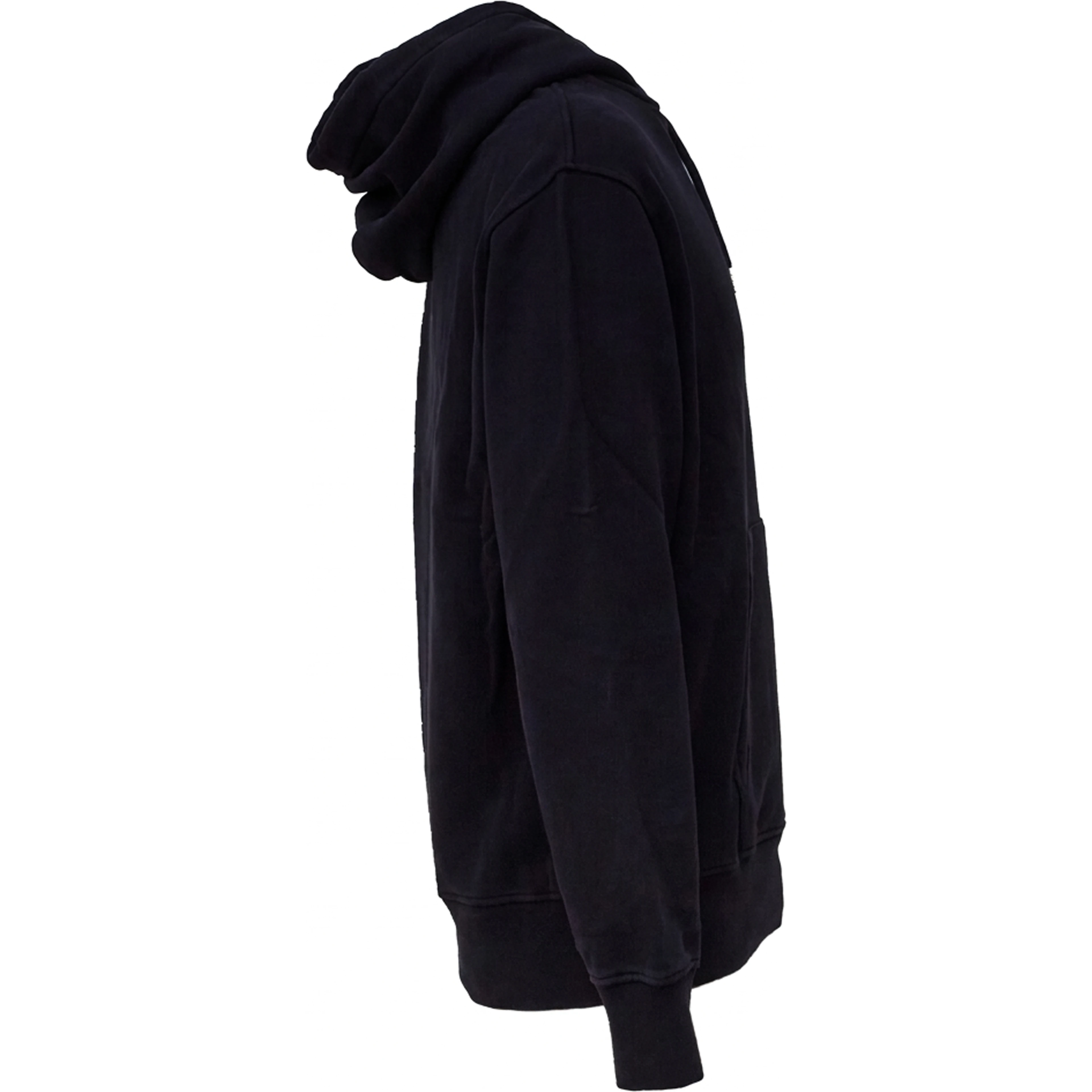 Brushed And Emerized Diagonal Fleece Hooded Logo Sweatshirt