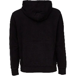 Brushed And Emerized Diagonal Fleece Hooded Logo Sweatshirt