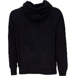 Brushed And Emerized Diagonal Fleece Hooded Logo Sweatshirt