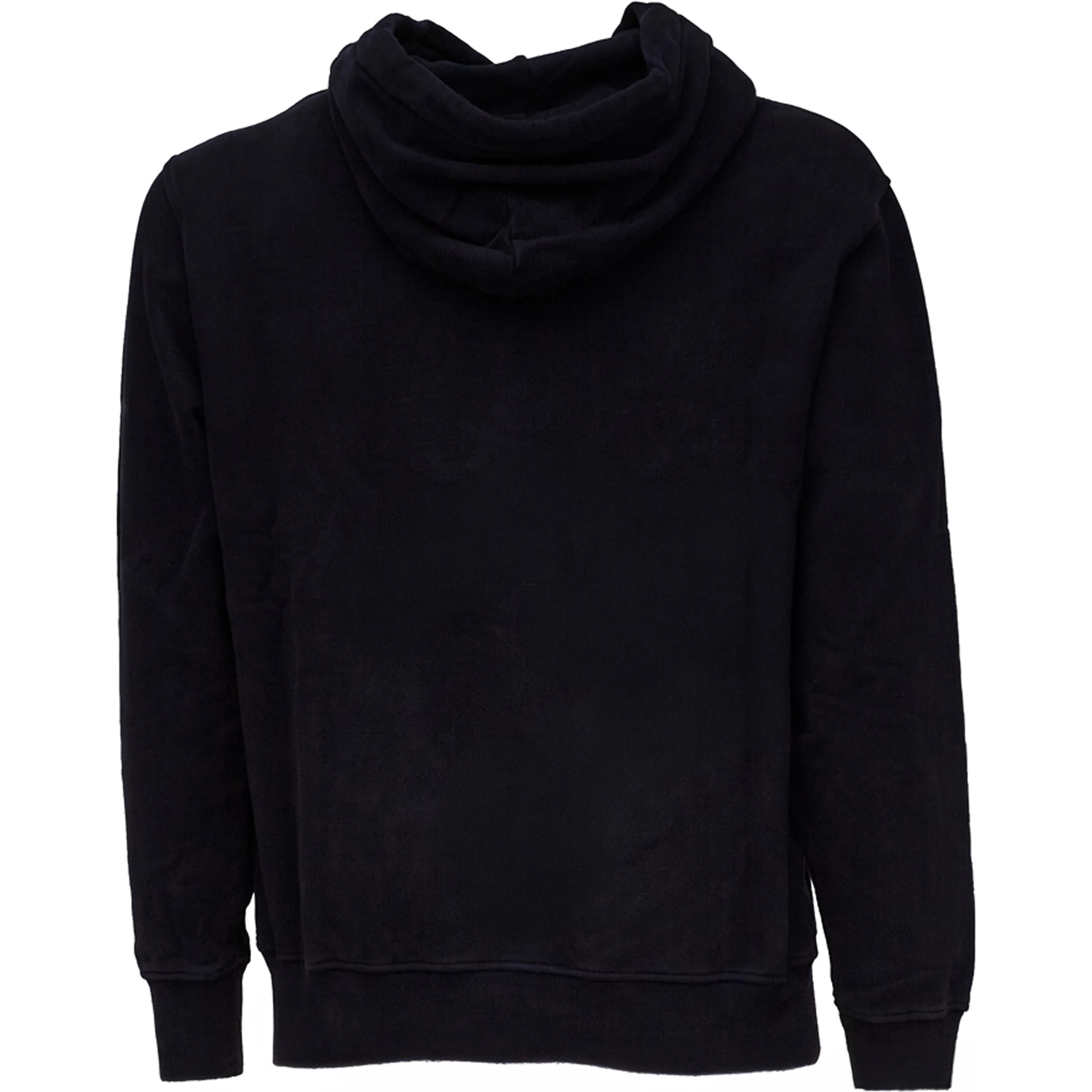 Brushed And Emerized Diagonal Fleece Hooded Logo Sweatshirt