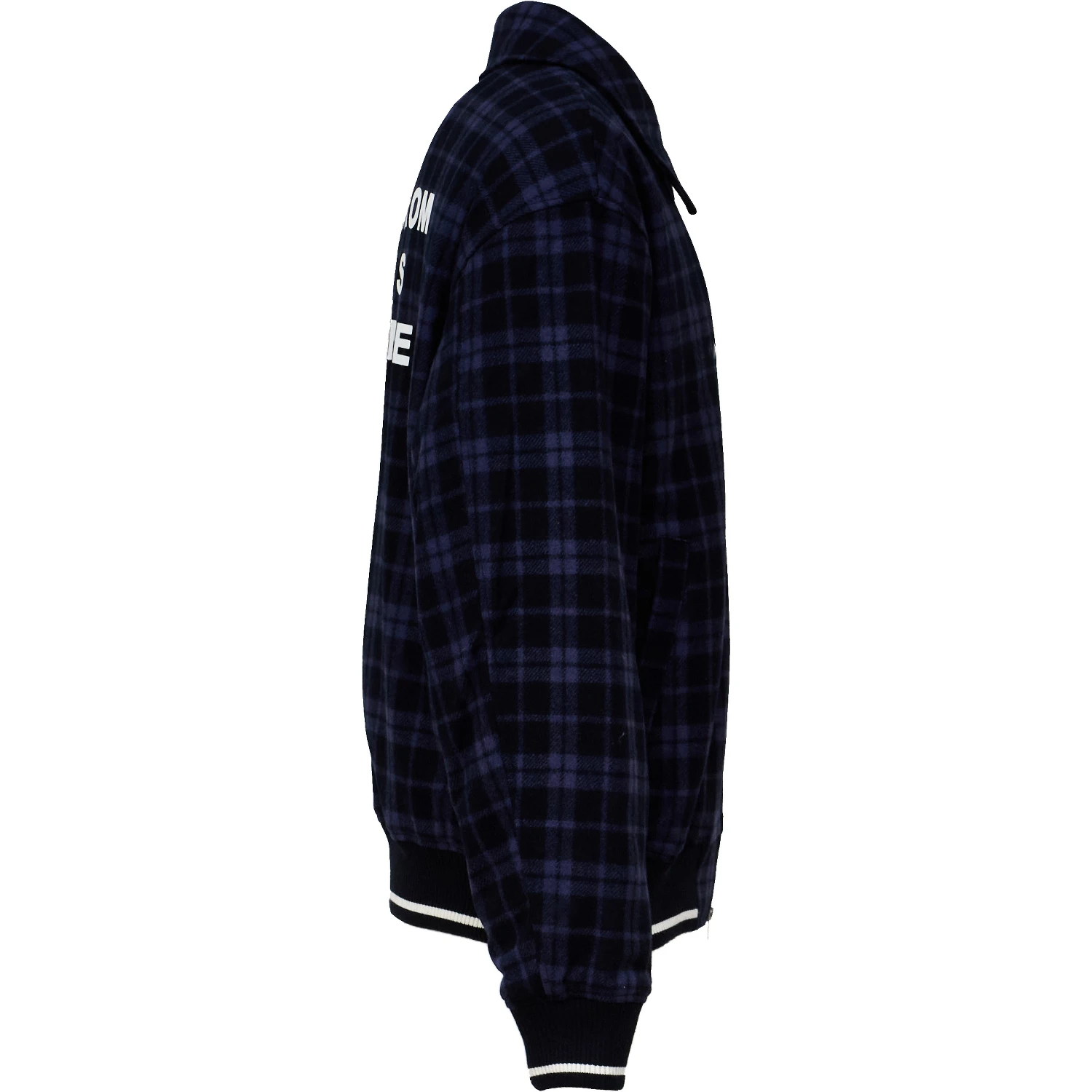 Check Flannel Jacket With Slogan