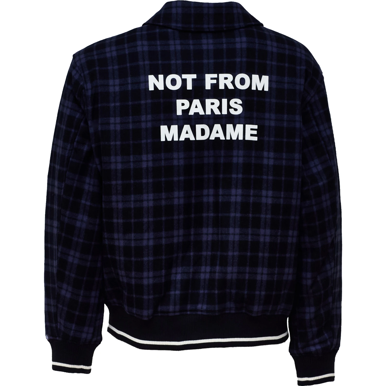 Check Flannel Jacket With Slogan