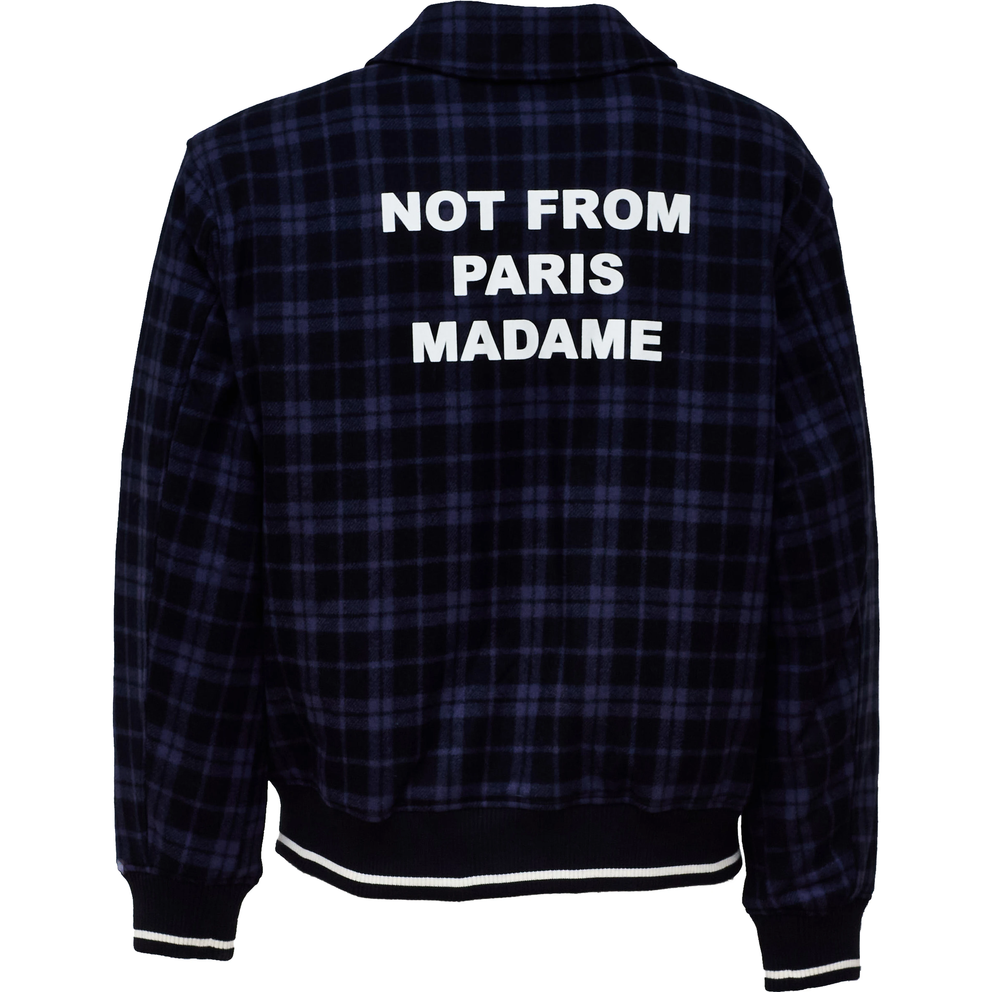 Check Flannel Jacket With Slogan