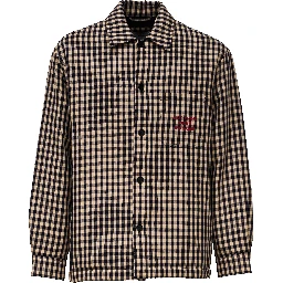 Check Overshirt With Slogan
