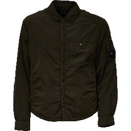 Chrome-R Padded Button Overshirt