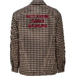 Check Overshirt With Slogan