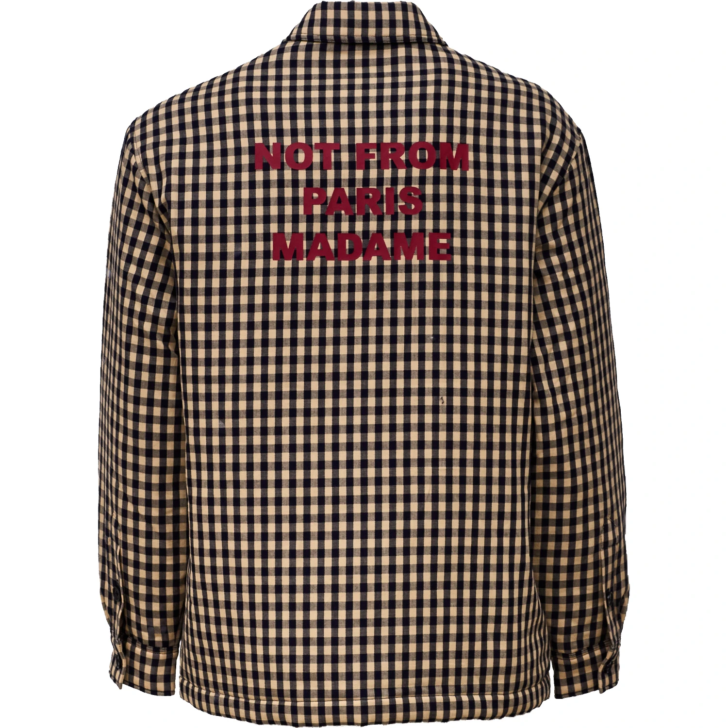 Check Overshirt With Slogan