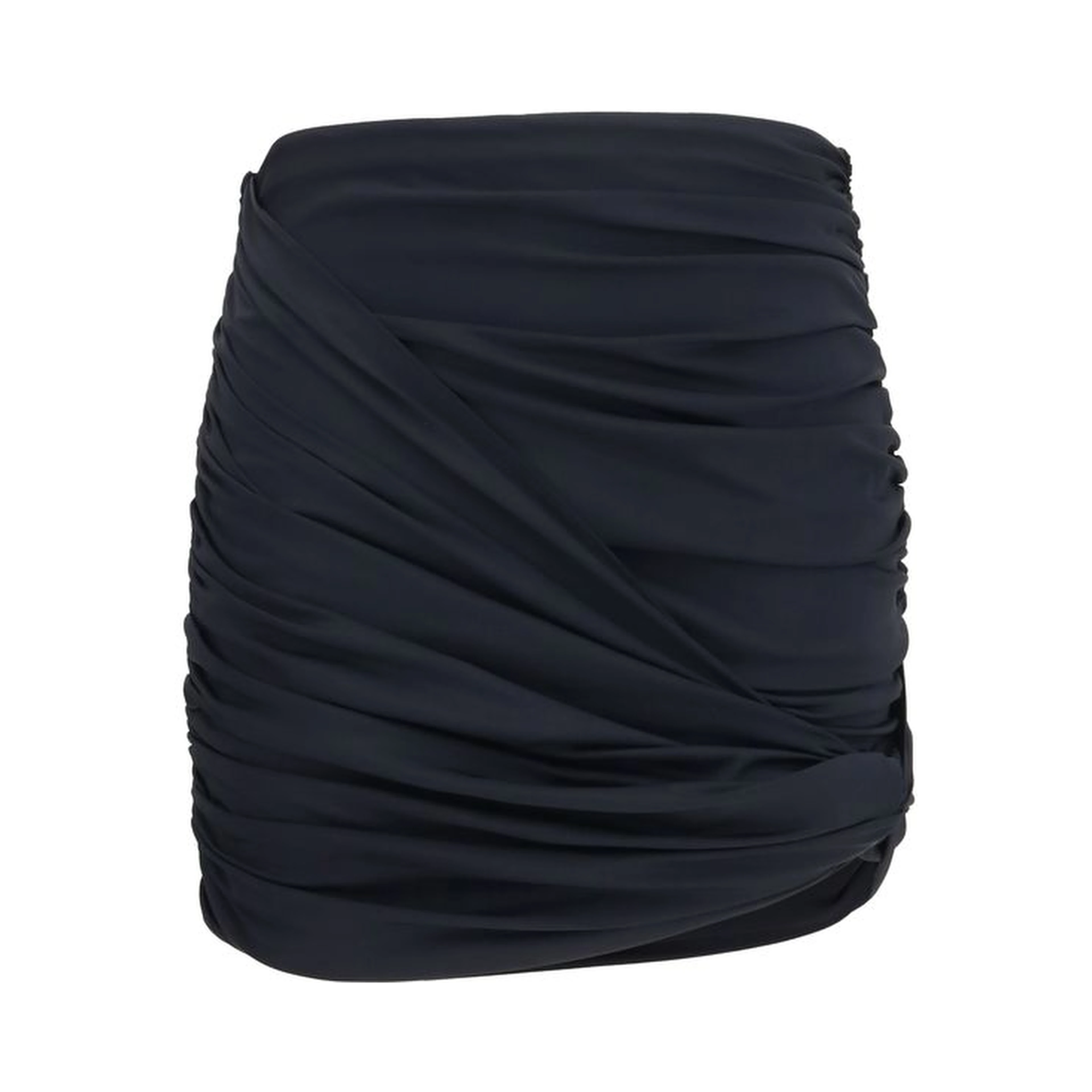 Black Polyamide Mini Skirt