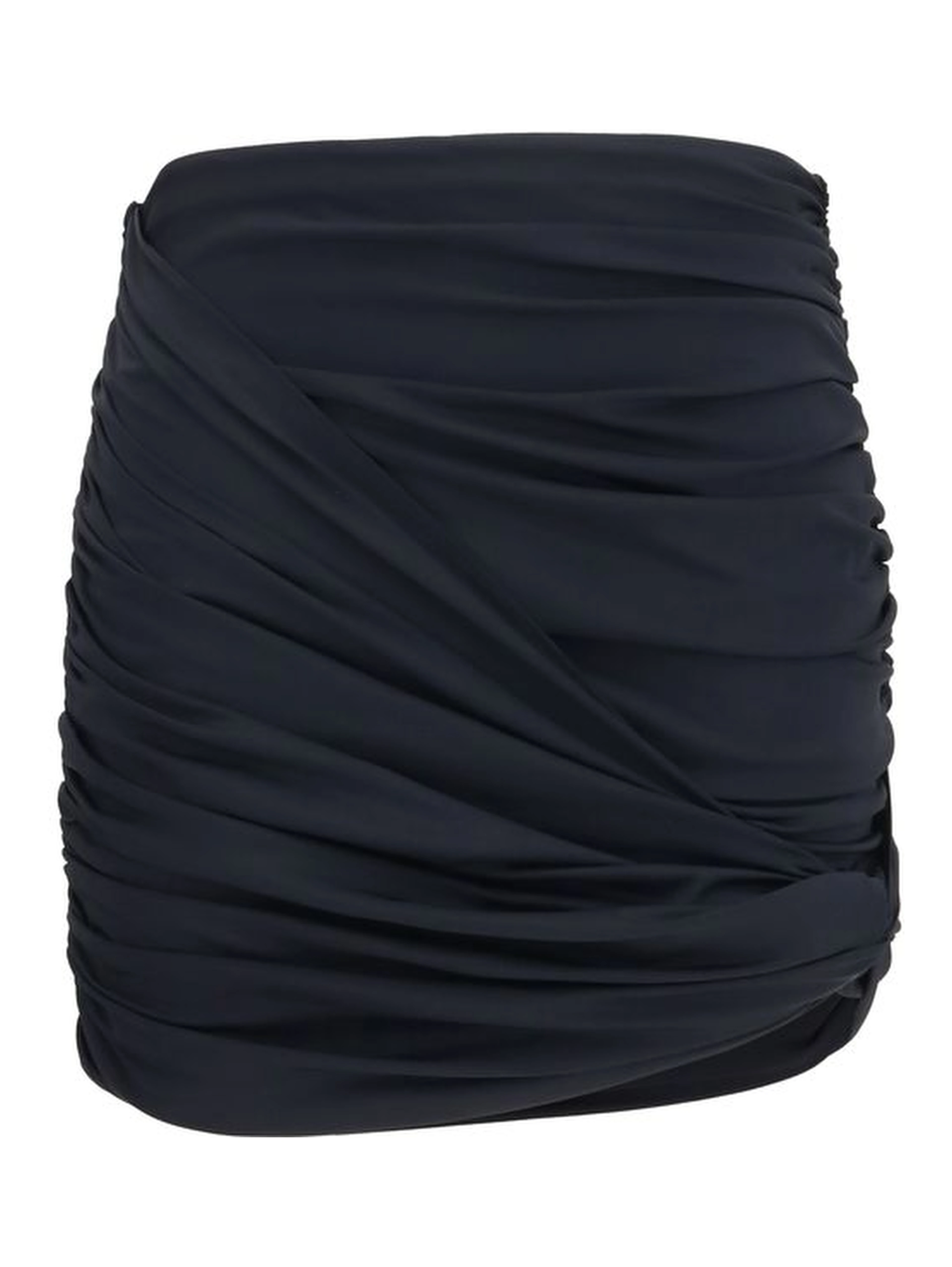 Black Polyamide Mini Skirt