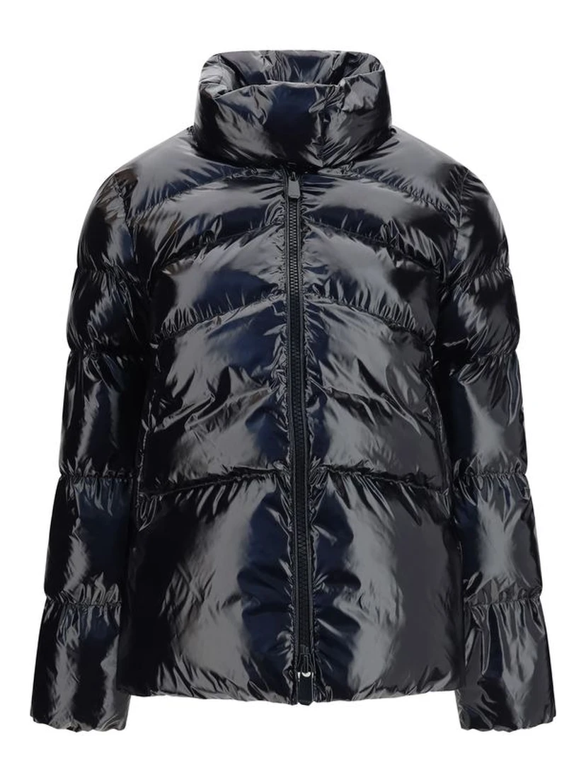 Black Polyamide Full-Length Jacket