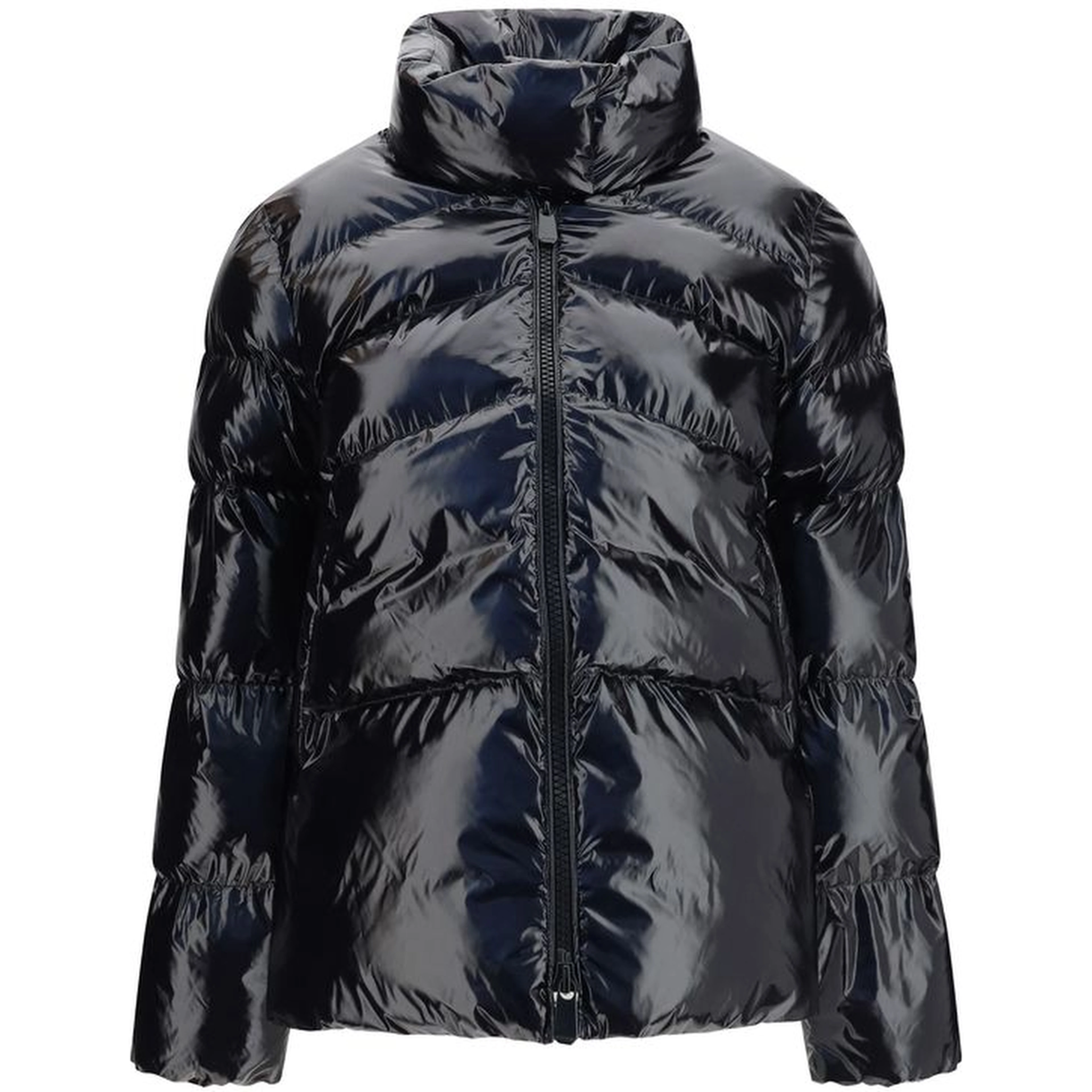 Black Polyamide Full-Length Jacket