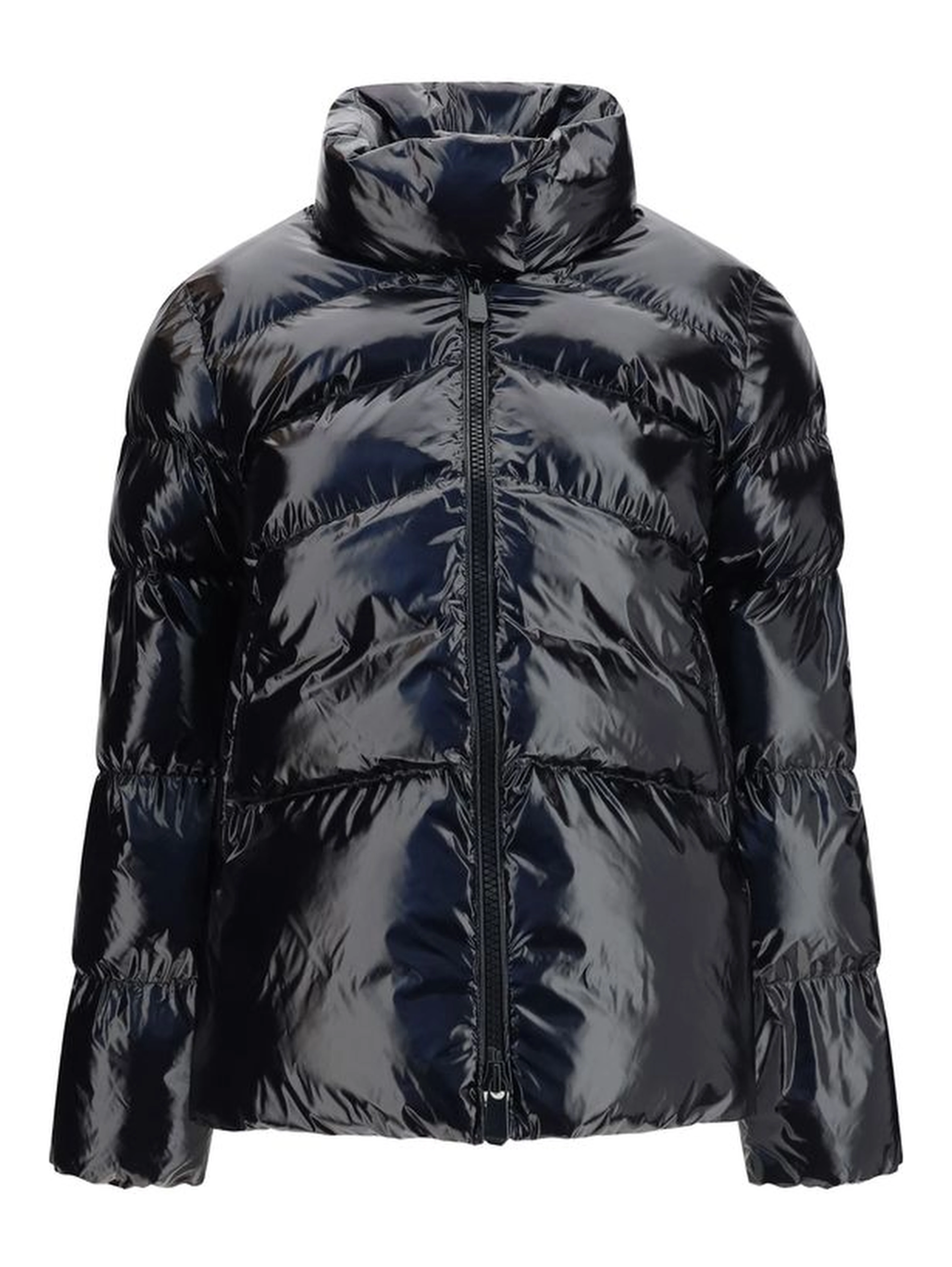 Black Polyamide Full-Length Jacket