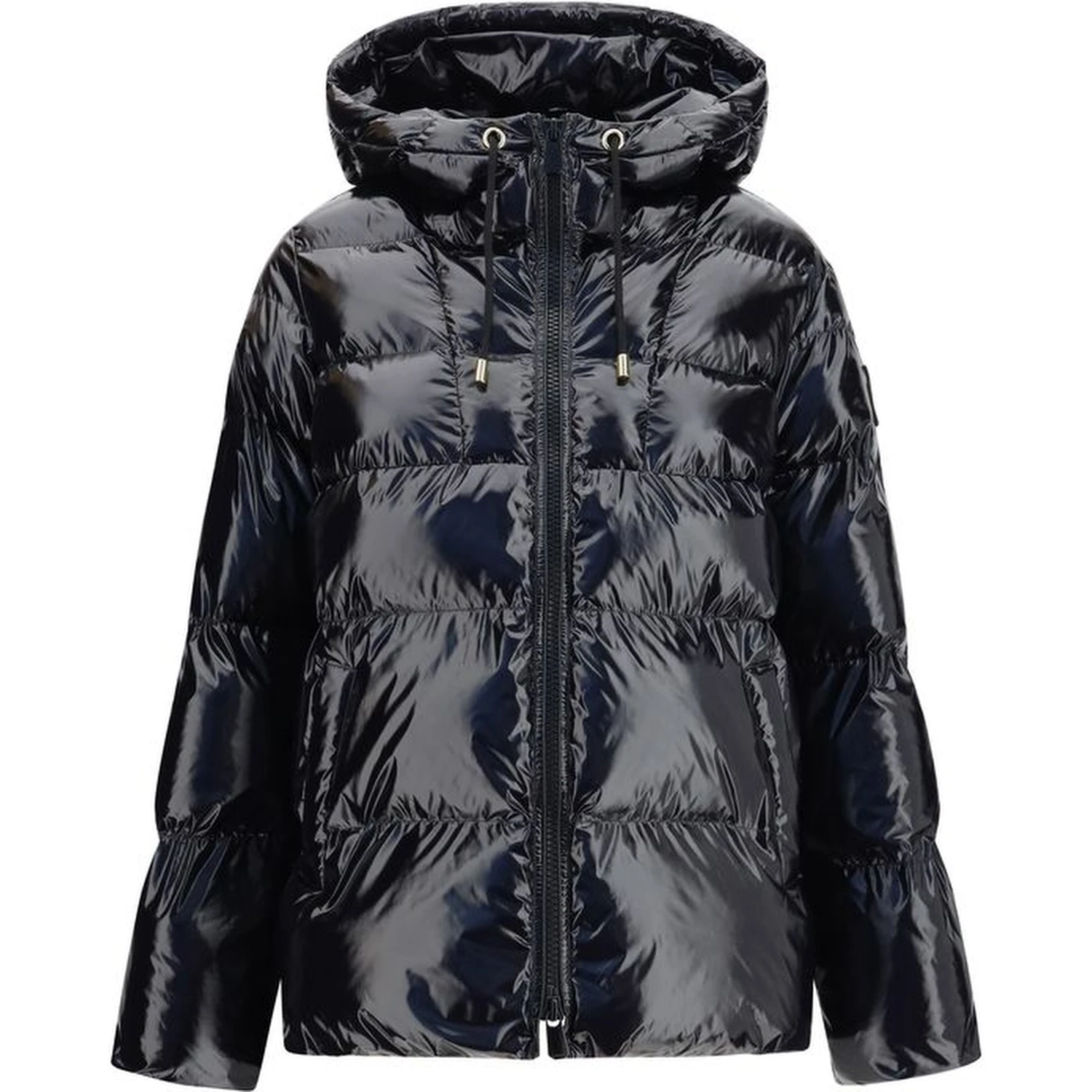 Black Polyamide Full-Length Jacket