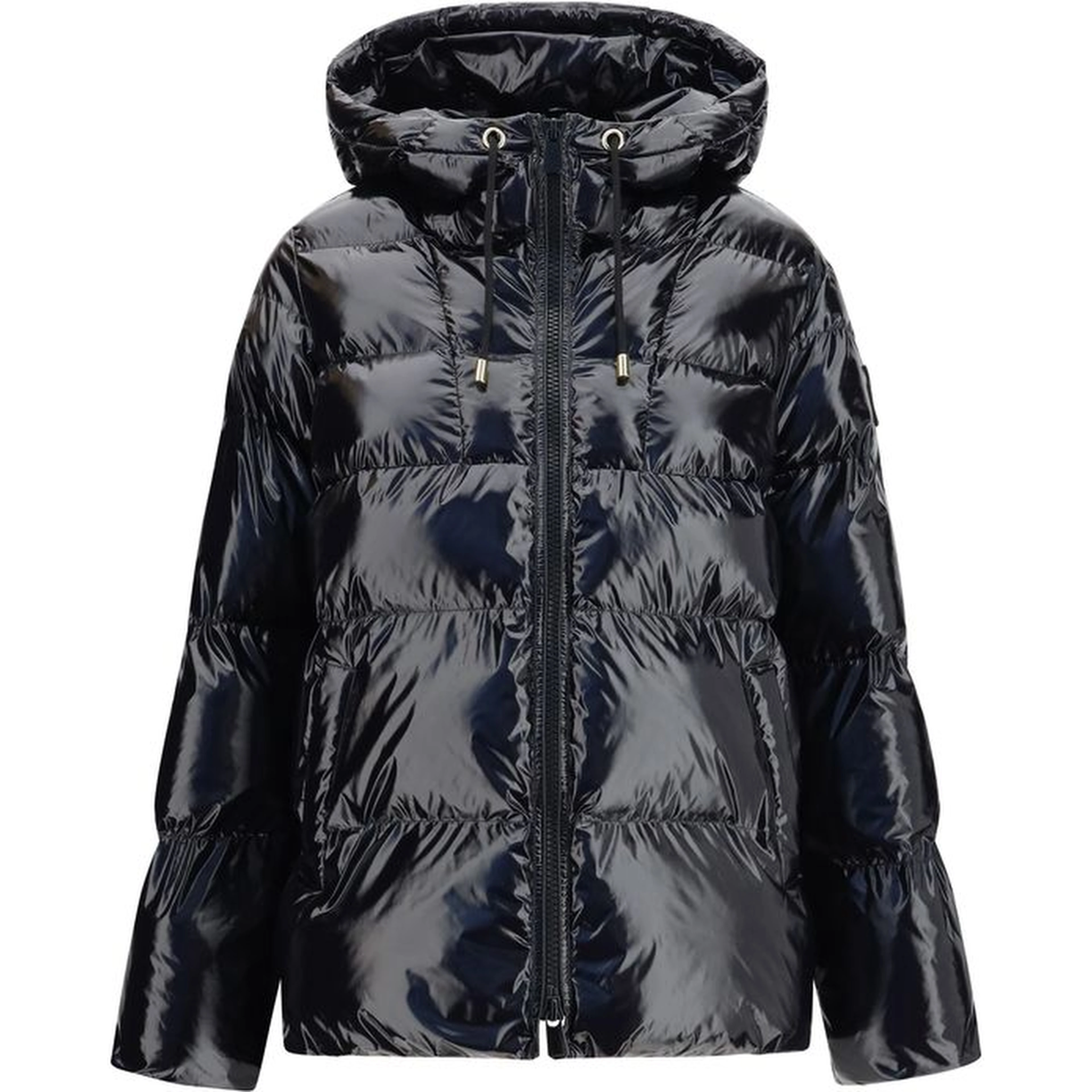 Black Polyamide Full-Length Jacket