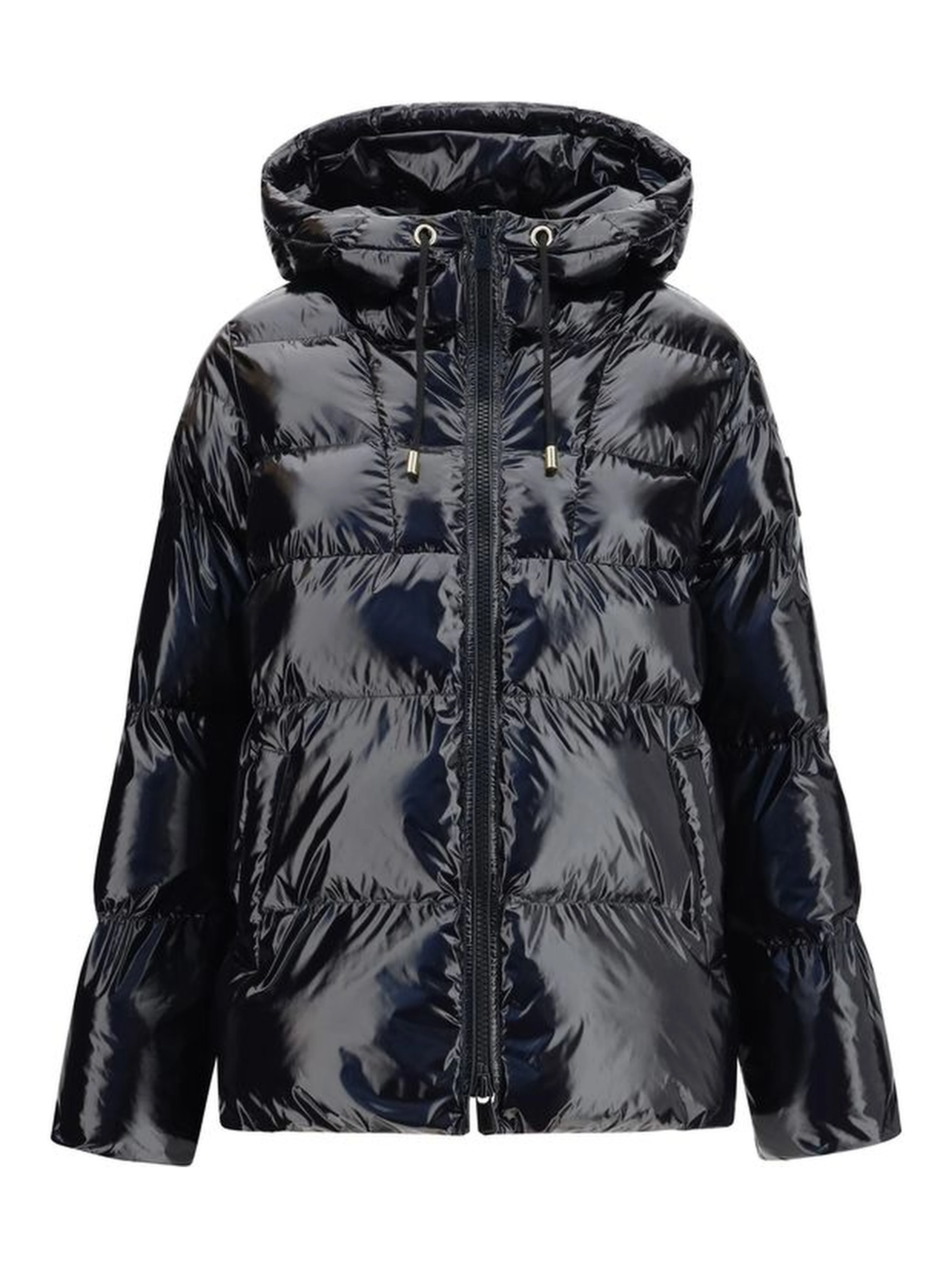 Black Polyamide Full-Length Jacket