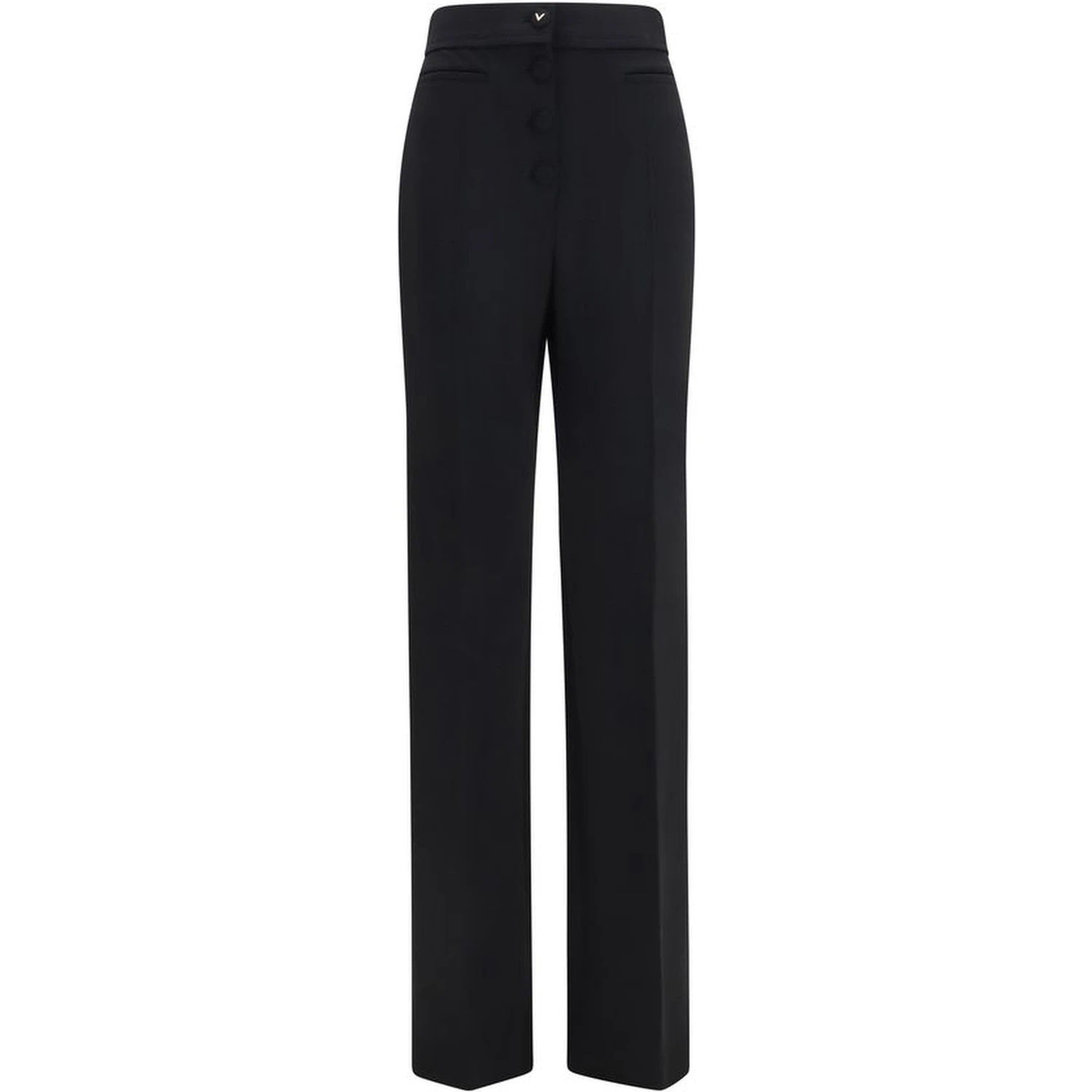 Black Wool Oves Aries Flared Pants