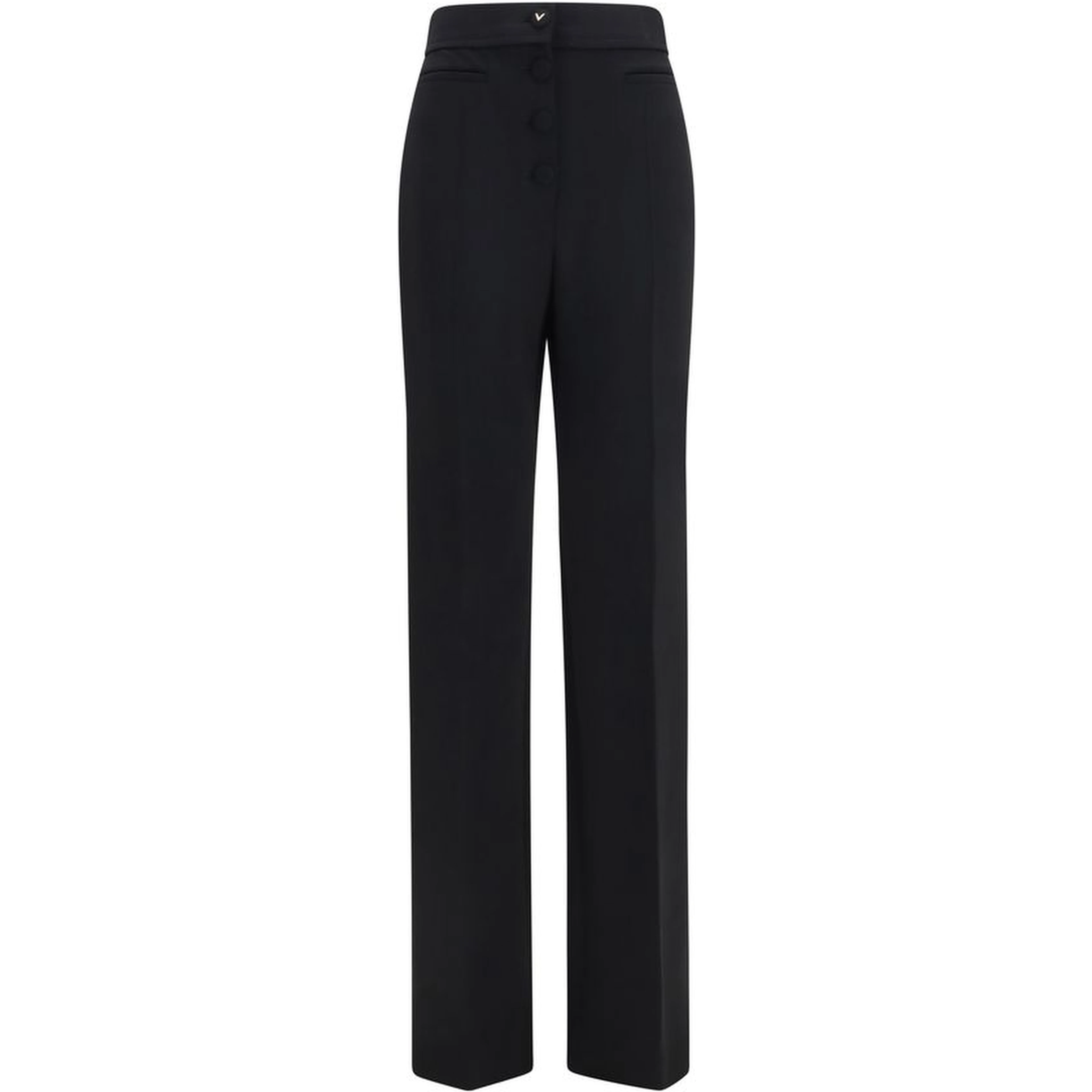 Black Wool Oves Aries Flared Pants
