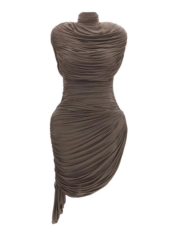 Brown Copper Cocktail Dress
