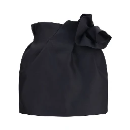 Black Wool Oves Aries Mini Skirt