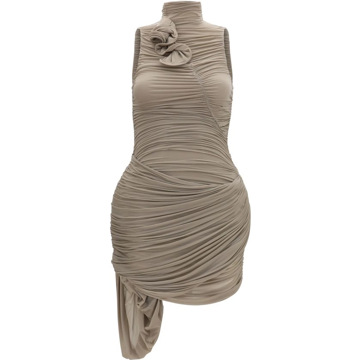 Beige Copper Cocktail Dress