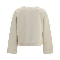 Beige Cotton Sweatshirt
