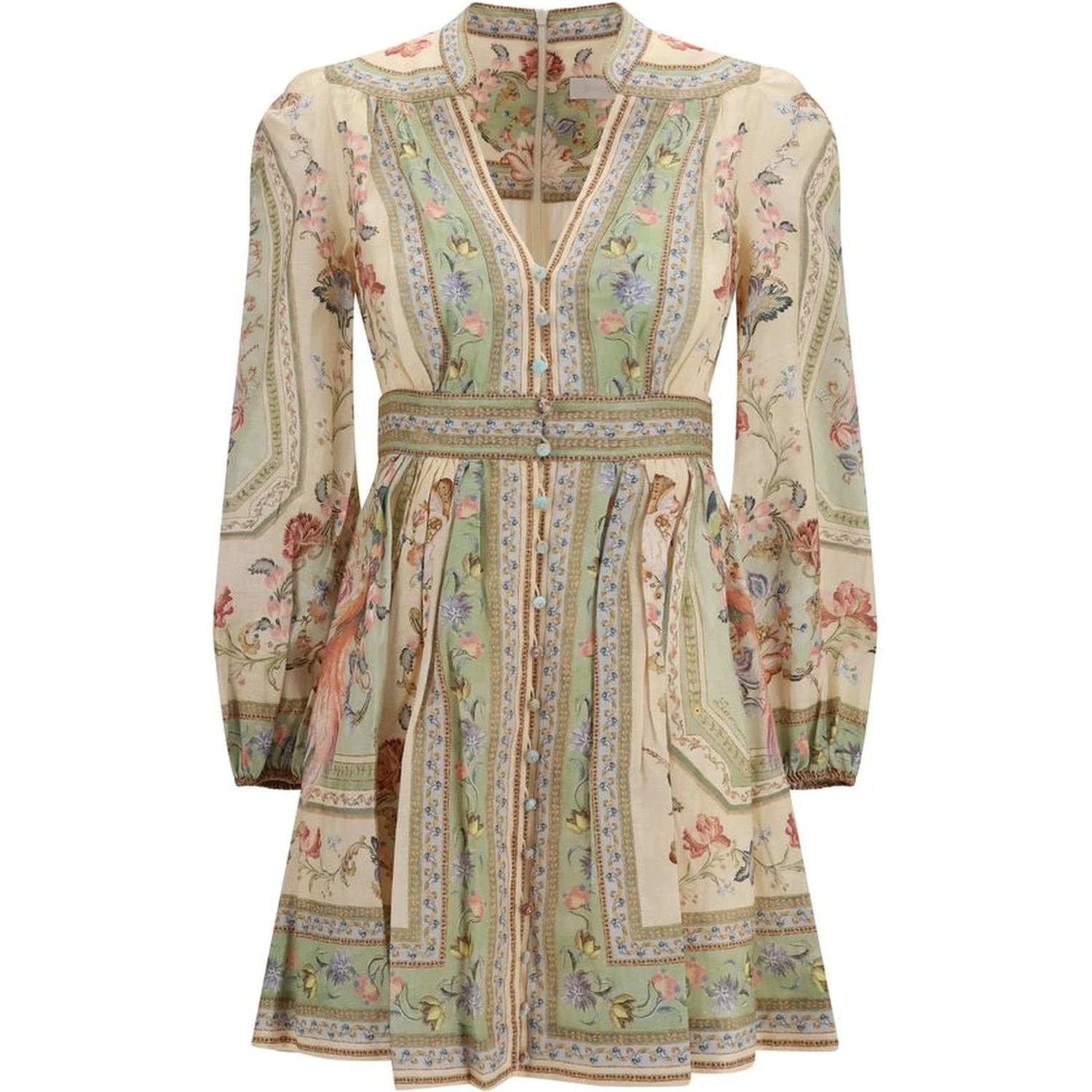 Multicolor Linen Casual Dress