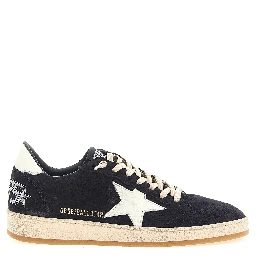 Blue Cowhide Low Top Sneakers