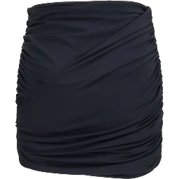 Black Polyamide Mini Skirt