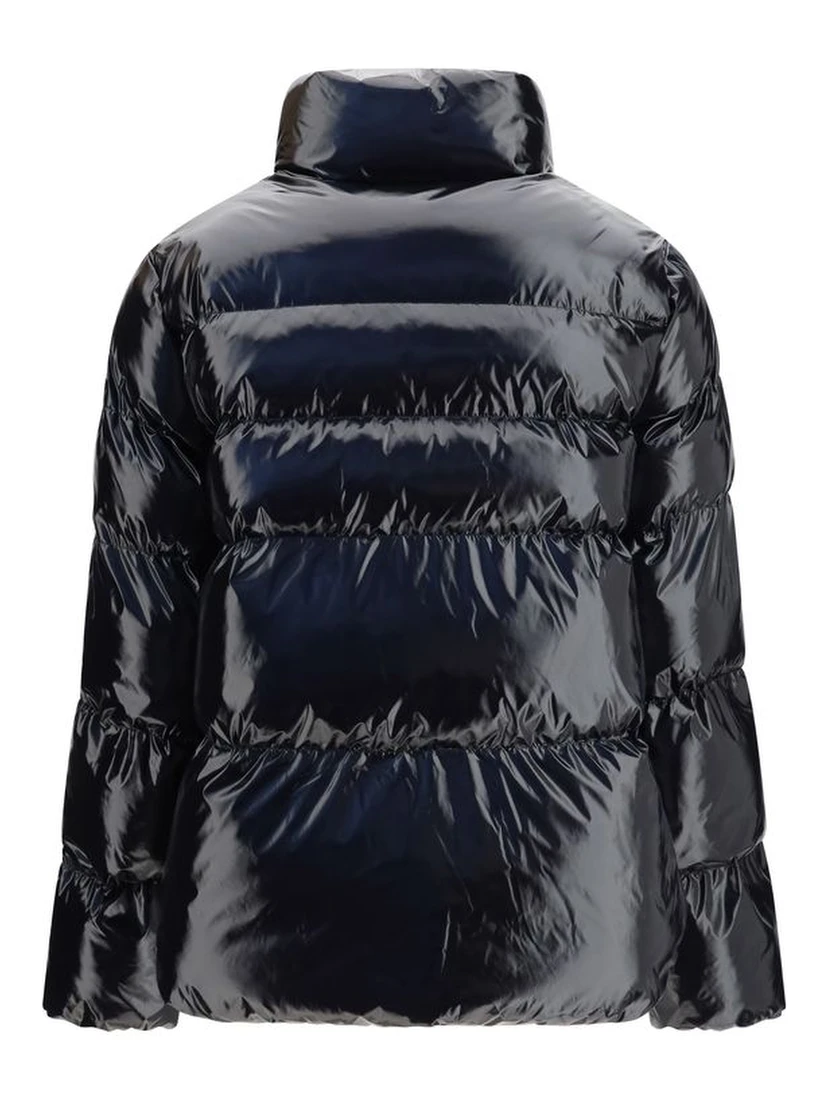 Black Polyamide Full-Length Jacket