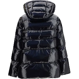 Black Polyamide Full-Length Jacket