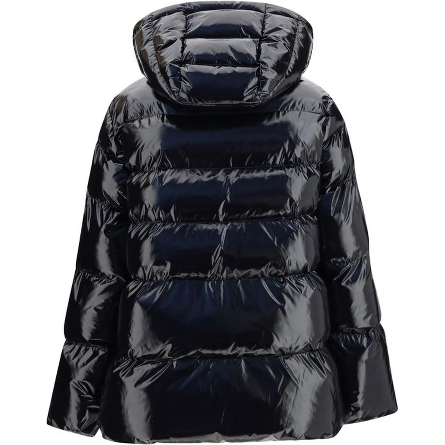 Black Polyamide Full-Length Jacket
